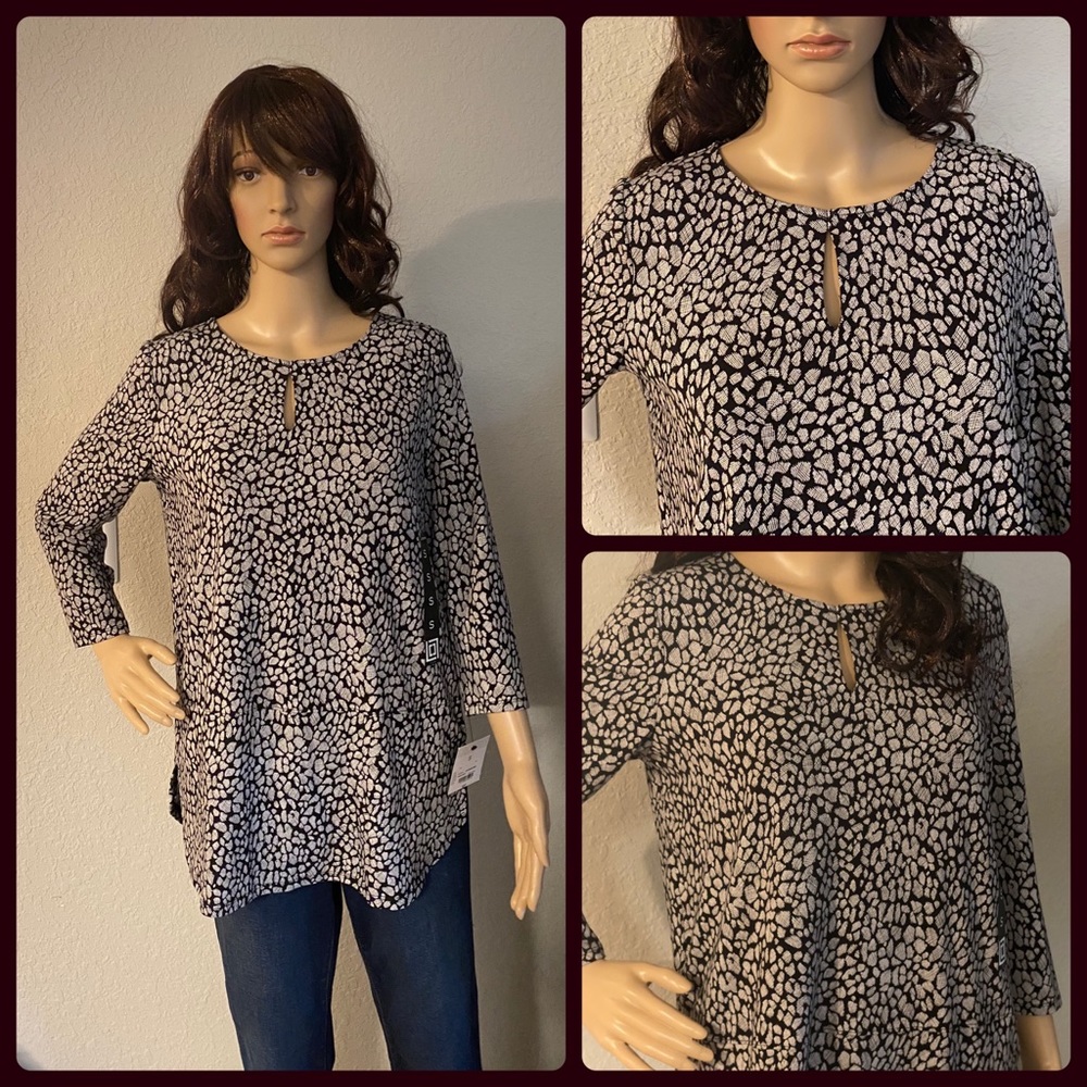 Liz Claiborne Keyhole Tunic Top NWT